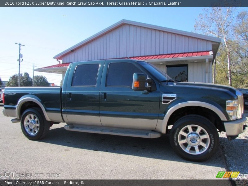 Forest Green Metallic / Chaparral Leather 2010 Ford F250 Super Duty King Ranch Crew Cab 4x4