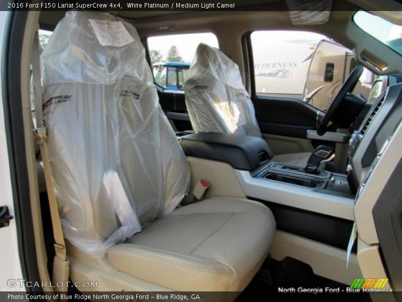 White Platinum / Medium Light Camel 2016 Ford F150 Lariat SuperCrew 4x4