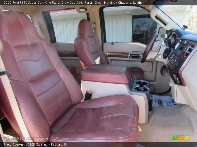 Forest Green Metallic / Chaparral Leather 2010 Ford F250 Super Duty King Ranch Crew Cab 4x4