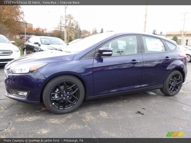 Kona Blue / Charcoal Black 2016 Ford Focus SE Hatch