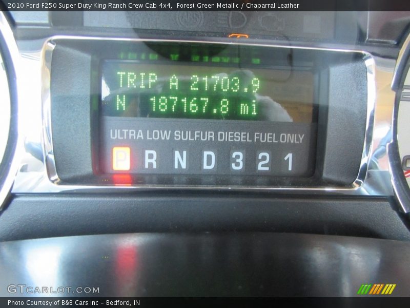 Forest Green Metallic / Chaparral Leather 2010 Ford F250 Super Duty King Ranch Crew Cab 4x4
