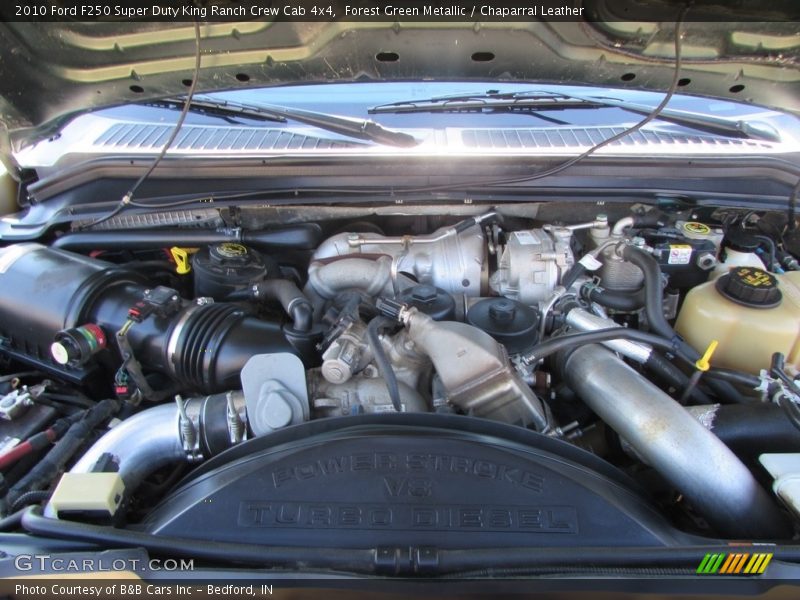 Forest Green Metallic / Chaparral Leather 2010 Ford F250 Super Duty King Ranch Crew Cab 4x4