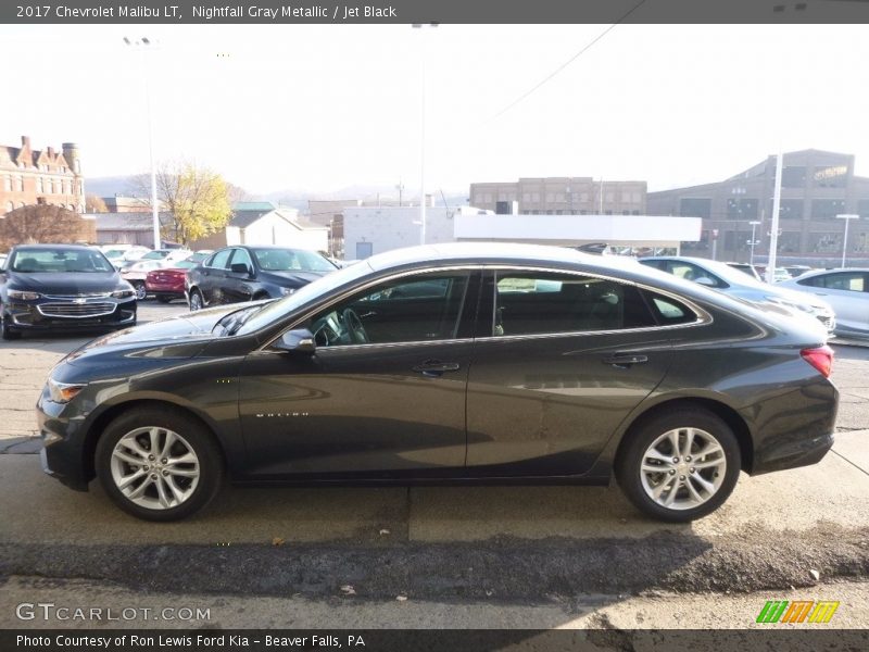 Nightfall Gray Metallic / Jet Black 2017 Chevrolet Malibu LT