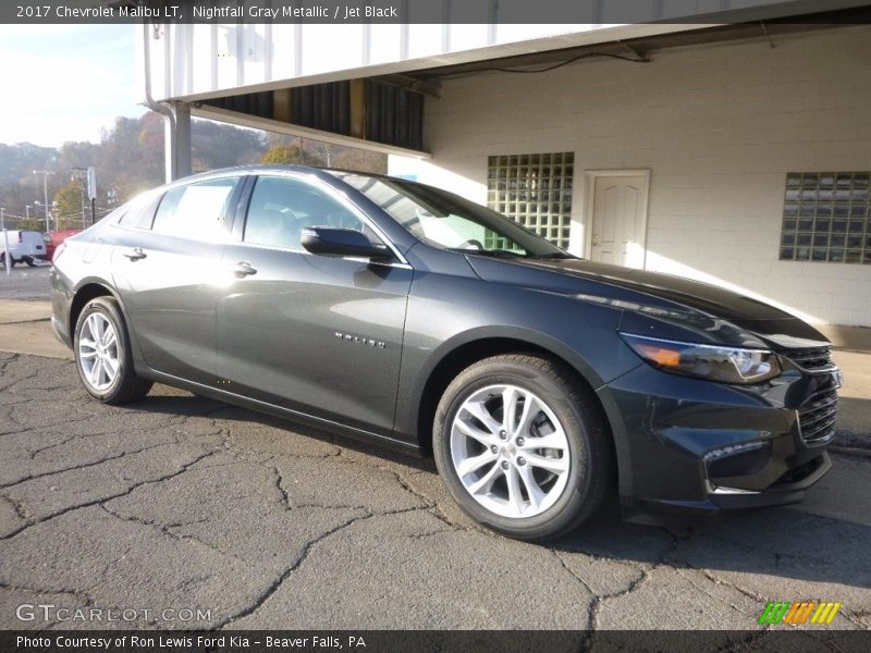 Nightfall Gray Metallic / Jet Black 2017 Chevrolet Malibu LT