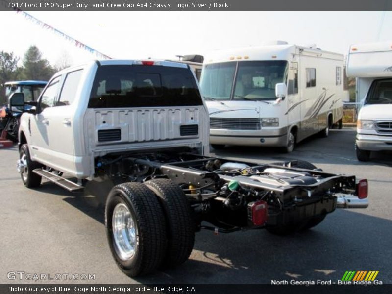 Ingot Silver / Black 2017 Ford F350 Super Duty Lariat Crew Cab 4x4 Chassis