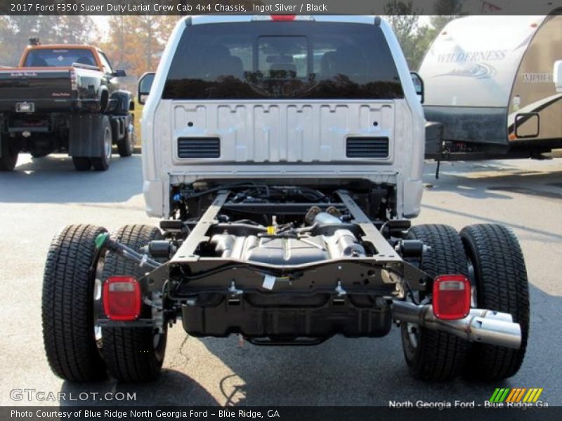 Ingot Silver / Black 2017 Ford F350 Super Duty Lariat Crew Cab 4x4 Chassis