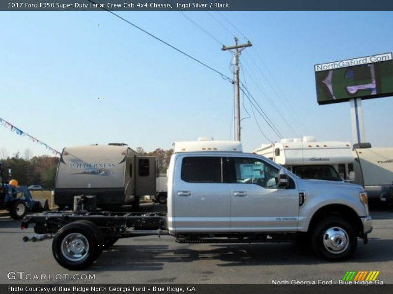 Ingot Silver / Black 2017 Ford F350 Super Duty Lariat Crew Cab 4x4 Chassis