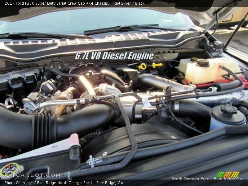 Ingot Silver / Black 2017 Ford F350 Super Duty Lariat Crew Cab 4x4 Chassis