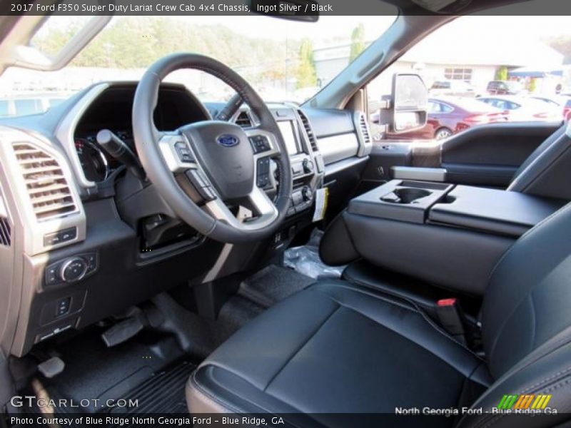 Ingot Silver / Black 2017 Ford F350 Super Duty Lariat Crew Cab 4x4 Chassis