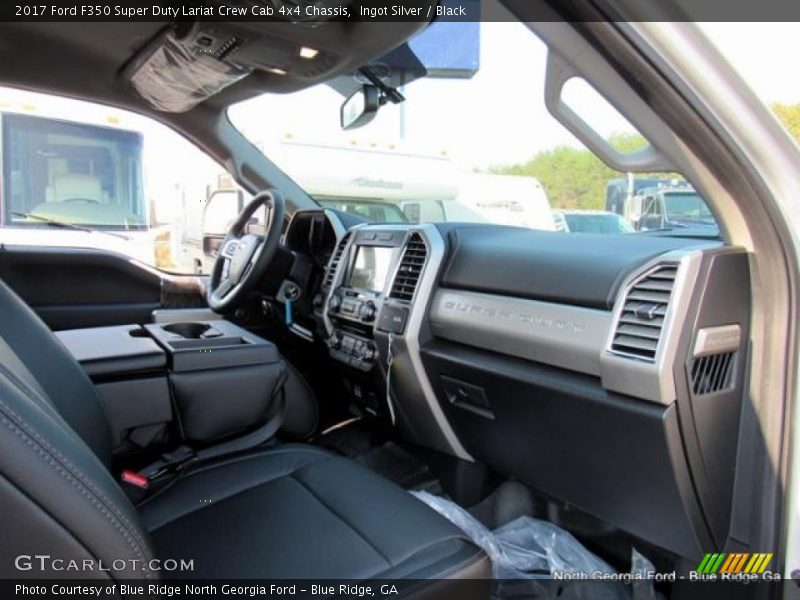 Ingot Silver / Black 2017 Ford F350 Super Duty Lariat Crew Cab 4x4 Chassis
