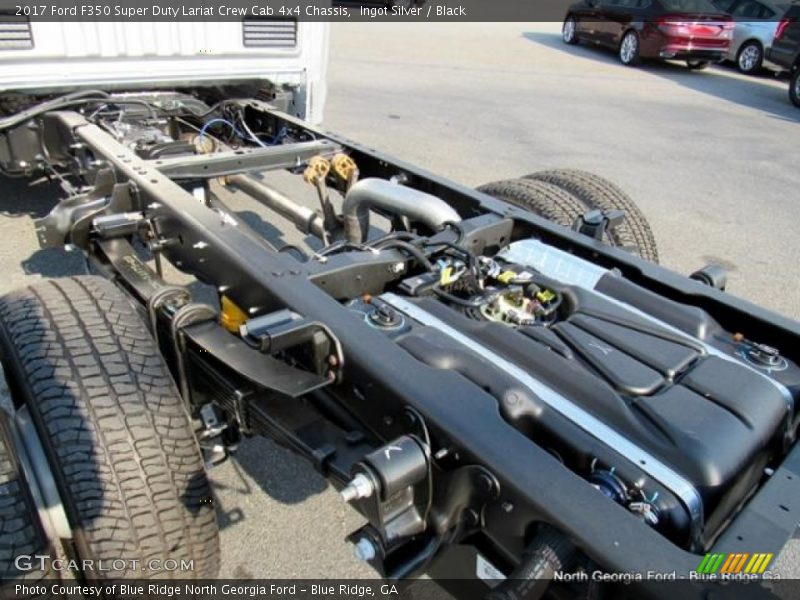 Ingot Silver / Black 2017 Ford F350 Super Duty Lariat Crew Cab 4x4 Chassis