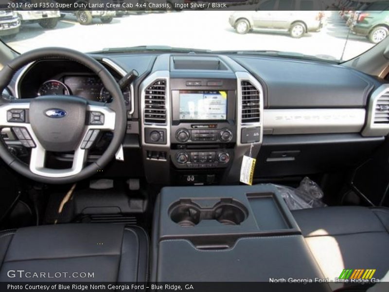 Ingot Silver / Black 2017 Ford F350 Super Duty Lariat Crew Cab 4x4 Chassis