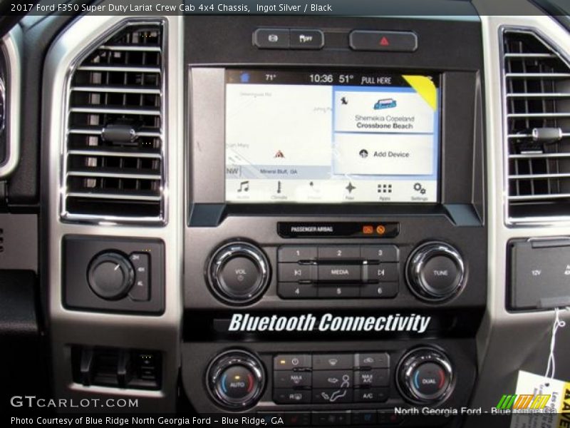 Ingot Silver / Black 2017 Ford F350 Super Duty Lariat Crew Cab 4x4 Chassis