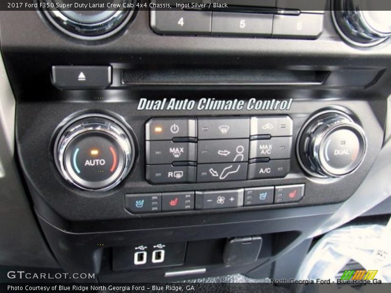Ingot Silver / Black 2017 Ford F350 Super Duty Lariat Crew Cab 4x4 Chassis