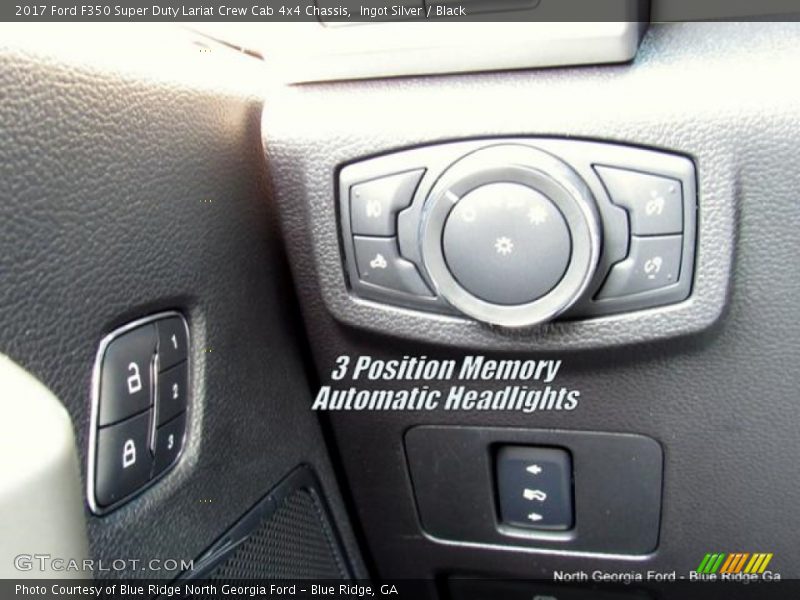 Ingot Silver / Black 2017 Ford F350 Super Duty Lariat Crew Cab 4x4 Chassis