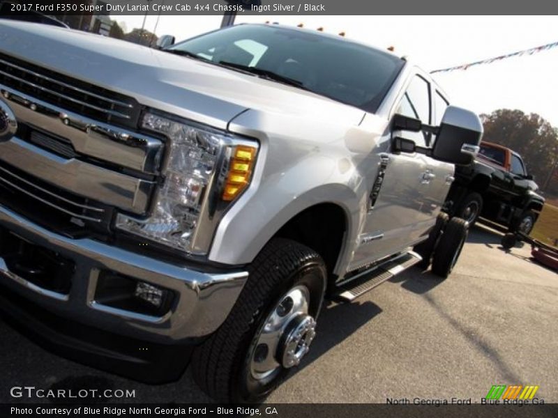 Ingot Silver / Black 2017 Ford F350 Super Duty Lariat Crew Cab 4x4 Chassis
