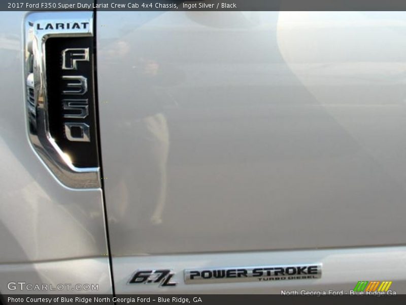 Ingot Silver / Black 2017 Ford F350 Super Duty Lariat Crew Cab 4x4 Chassis