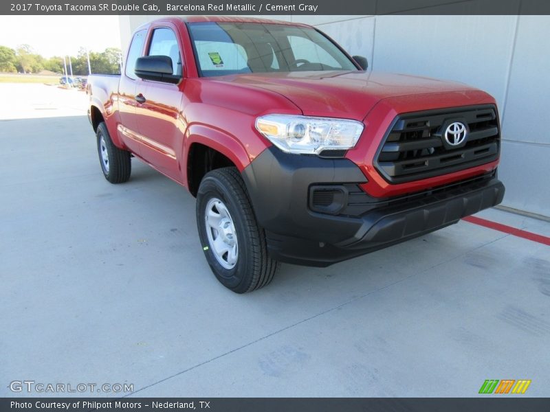 Barcelona Red Metallic / Cement Gray 2017 Toyota Tacoma SR Double Cab