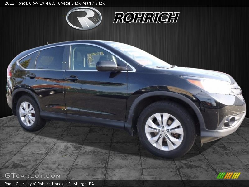 Crystal Black Pearl / Black 2012 Honda CR-V EX 4WD