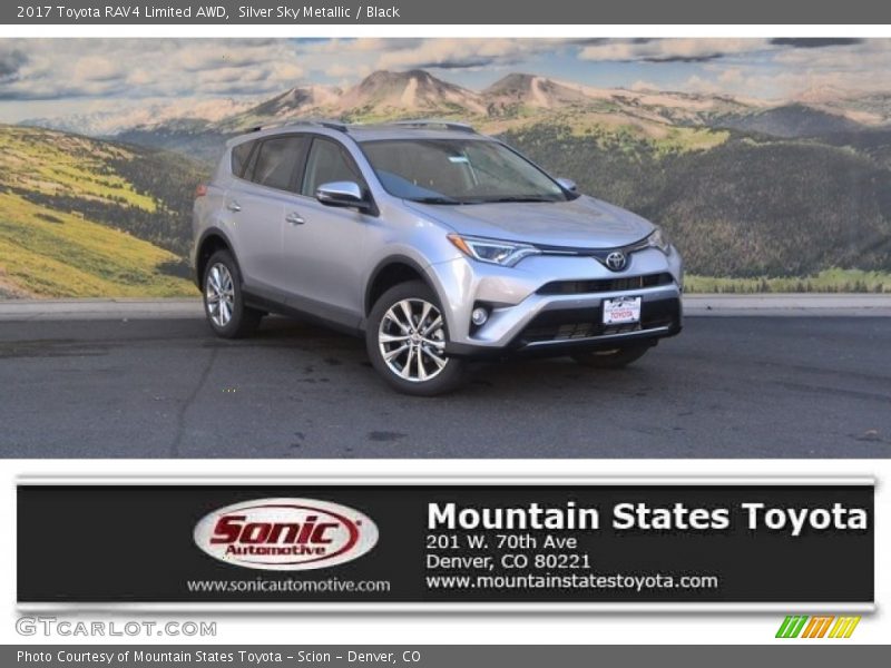 Silver Sky Metallic / Black 2017 Toyota RAV4 Limited AWD