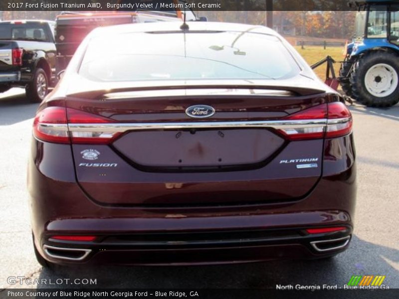 Burgundy Velvet / Medium Soft Ceramic 2017 Ford Fusion Titanium AWD