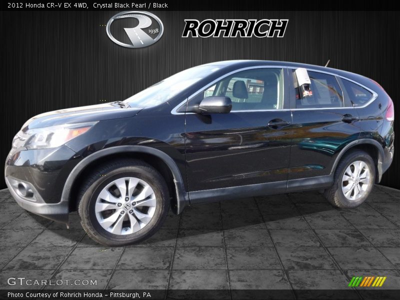 Crystal Black Pearl / Black 2012 Honda CR-V EX 4WD