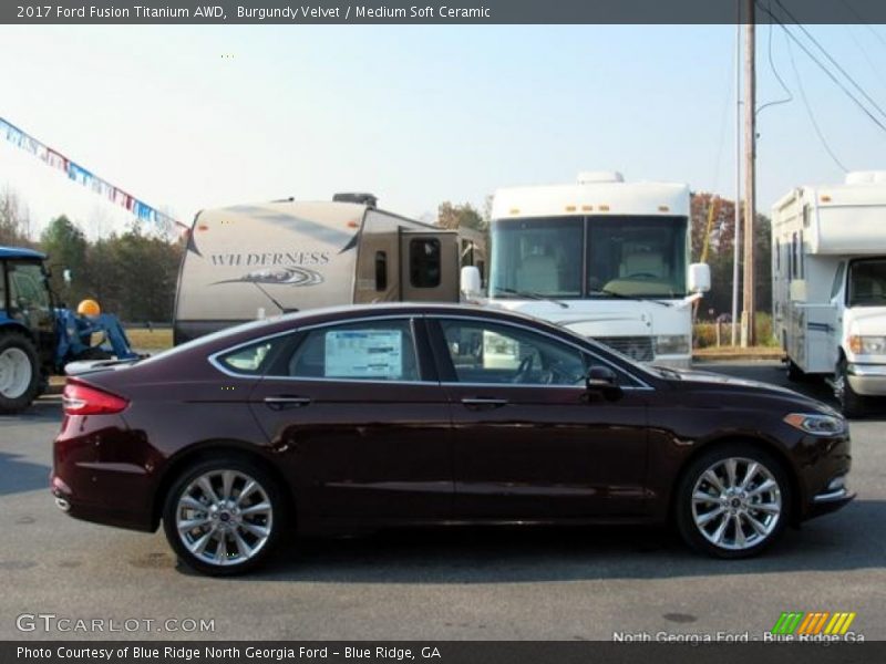 Burgundy Velvet / Medium Soft Ceramic 2017 Ford Fusion Titanium AWD