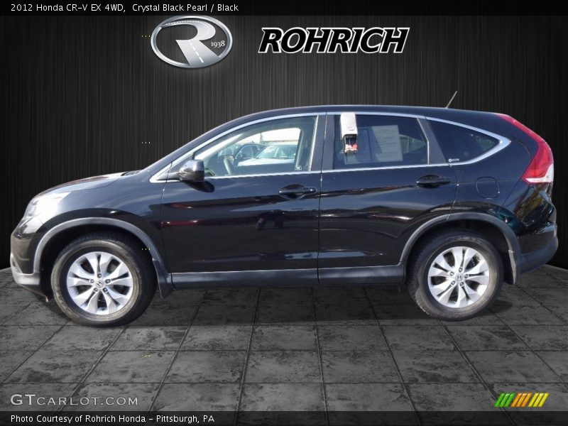 Crystal Black Pearl / Black 2012 Honda CR-V EX 4WD