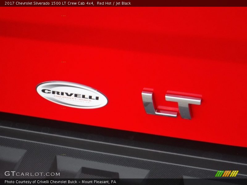 Red Hot / Jet Black 2017 Chevrolet Silverado 1500 LT Crew Cab 4x4