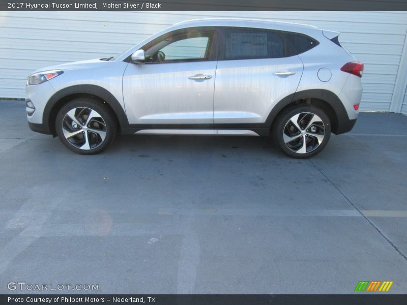 Molten Silver / Black 2017 Hyundai Tucson Limited