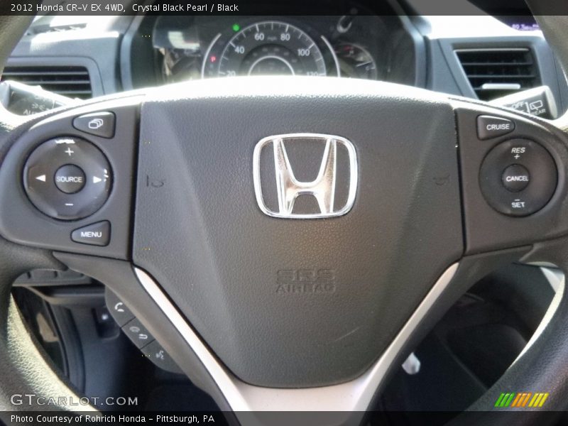 Crystal Black Pearl / Black 2012 Honda CR-V EX 4WD