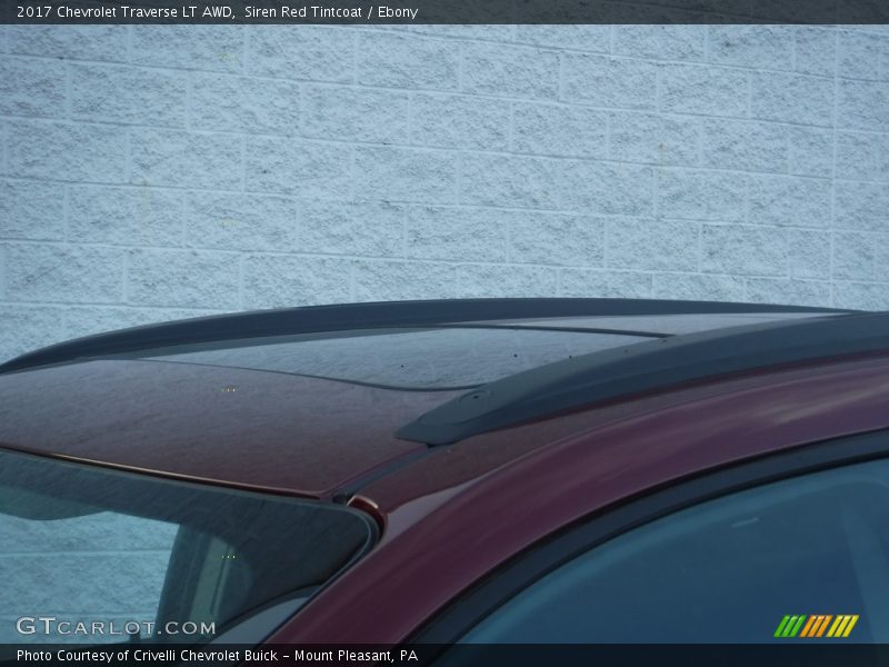 Siren Red Tintcoat / Ebony 2017 Chevrolet Traverse LT AWD
