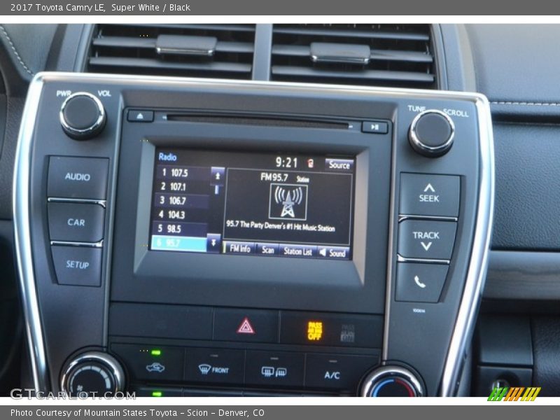 Super White / Black 2017 Toyota Camry LE