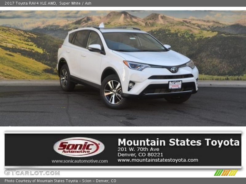 Super White / Ash 2017 Toyota RAV4 XLE AWD