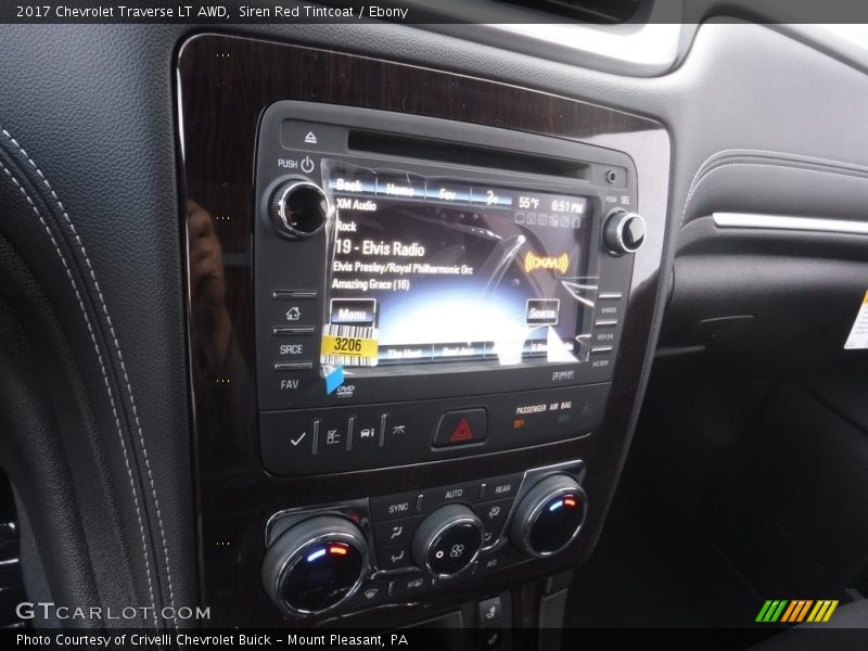 Siren Red Tintcoat / Ebony 2017 Chevrolet Traverse LT AWD