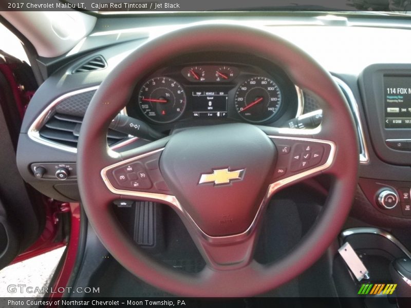 Cajun Red Tintcoat / Jet Black 2017 Chevrolet Malibu LT