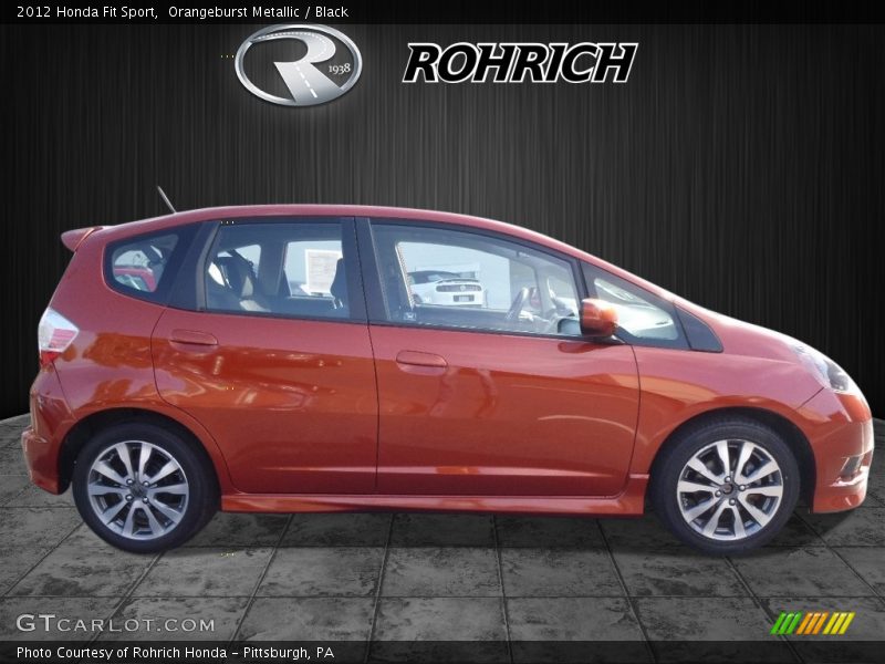 Orangeburst Metallic / Black 2012 Honda Fit Sport