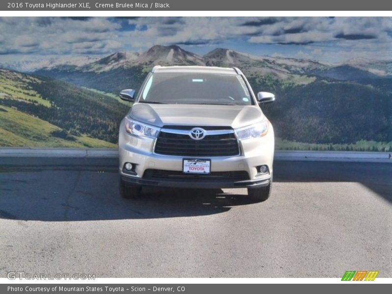 Creme Brulee Mica / Black 2016 Toyota Highlander XLE