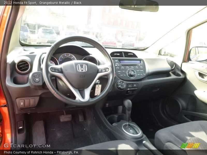 Orangeburst Metallic / Black 2012 Honda Fit Sport