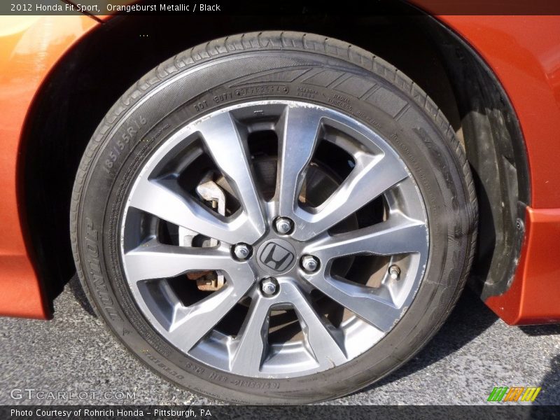 Orangeburst Metallic / Black 2012 Honda Fit Sport