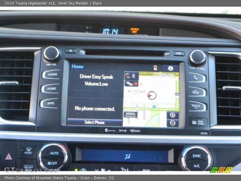Silver Sky Metallic / Black 2016 Toyota Highlander XLE