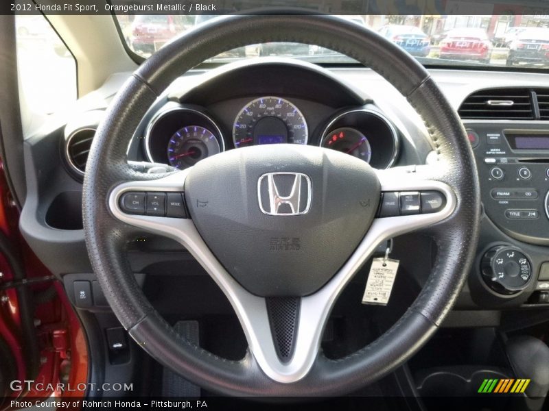 Orangeburst Metallic / Black 2012 Honda Fit Sport