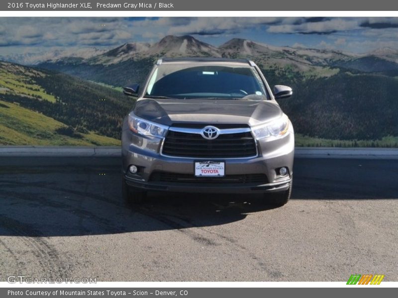 Predawn Gray Mica / Black 2016 Toyota Highlander XLE