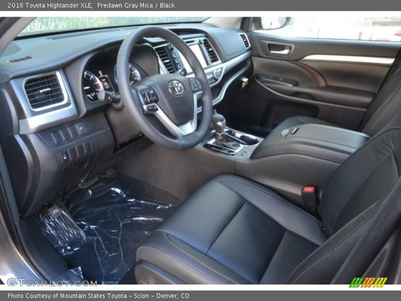 Predawn Gray Mica / Black 2016 Toyota Highlander XLE