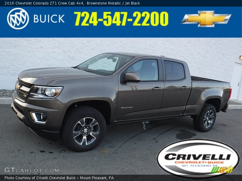 Brownstone Metallic / Jet Black 2016 Chevrolet Colorado Z71 Crew Cab 4x4