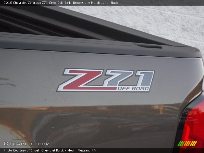 Brownstone Metallic / Jet Black 2016 Chevrolet Colorado Z71 Crew Cab 4x4