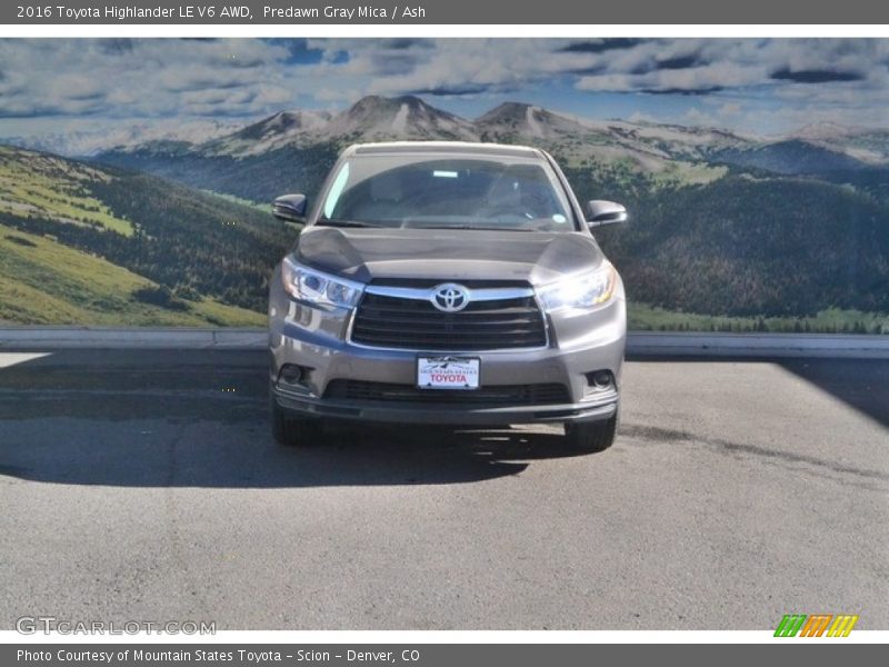 Predawn Gray Mica / Ash 2016 Toyota Highlander LE V6 AWD