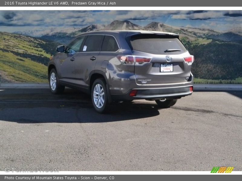 Predawn Gray Mica / Ash 2016 Toyota Highlander LE V6 AWD