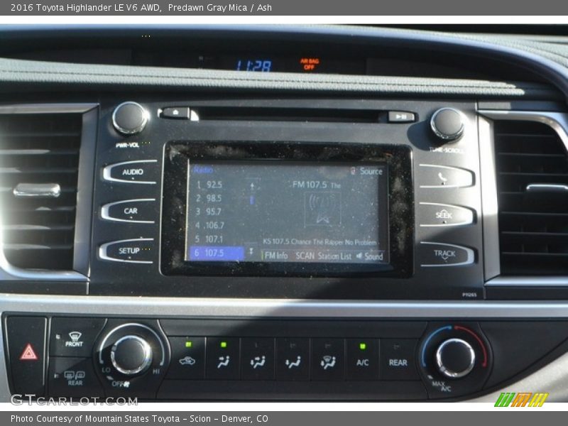 Predawn Gray Mica / Ash 2016 Toyota Highlander LE V6 AWD
