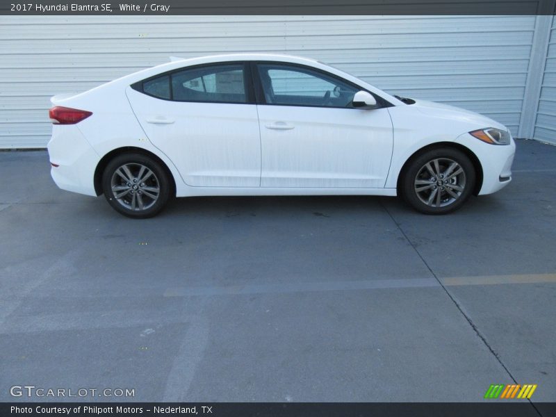 White / Gray 2017 Hyundai Elantra SE